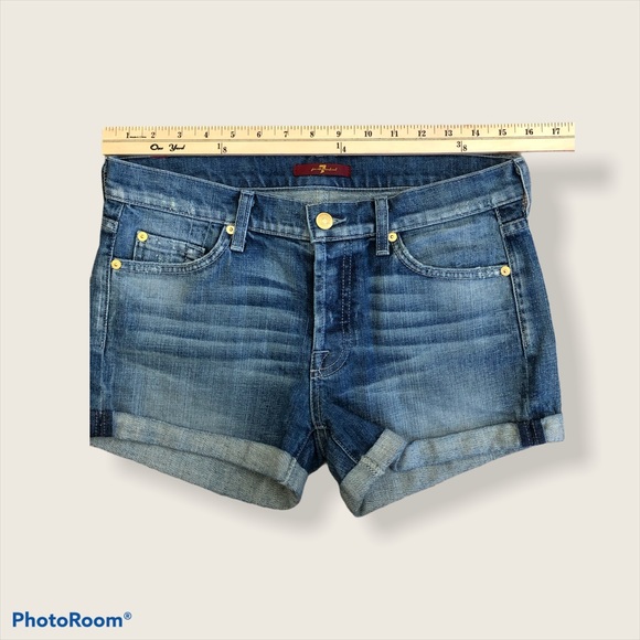 7 For All Mankind Denim Shorts - Picture 5 of 7